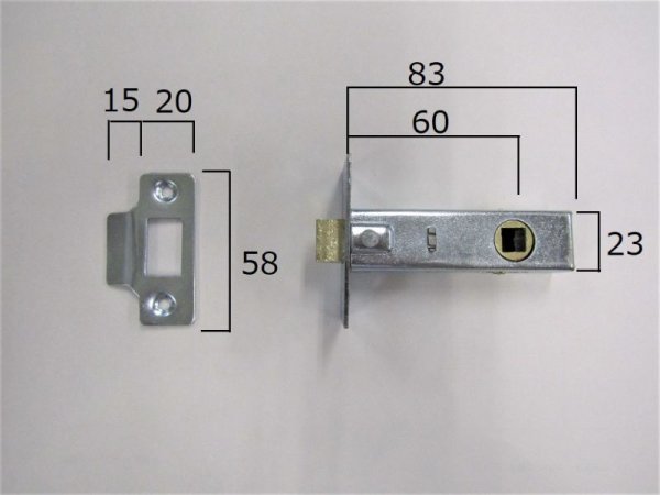 画像3: アイアン　レバーハンドル空錠 　SH9042　ラッチ付きSHTB001 3" (3)