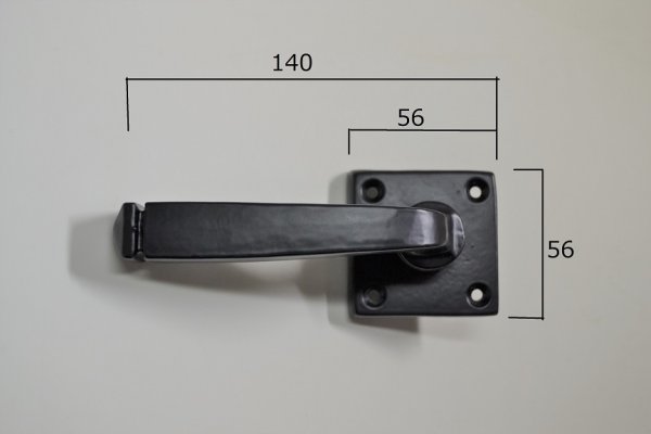 画像3: ブラックアイアン　レバーハンドル　空錠　錠前　ロートアイアン　SH6000　ラッチ付きSHTB001 3" (3)