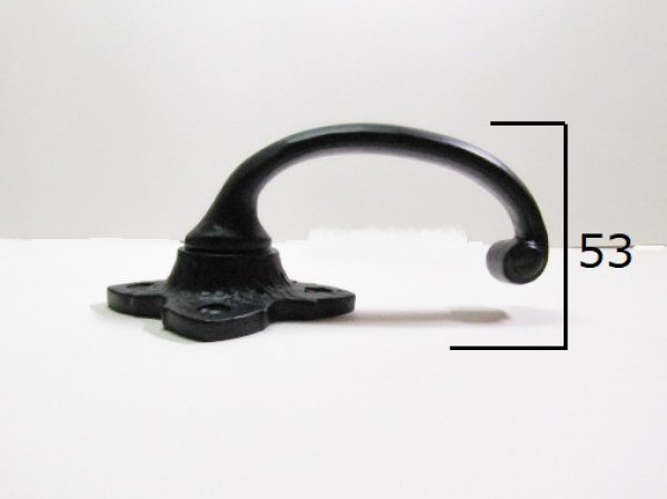 画像5: ブラックアイアン　レバーハンドル　空錠　錠前　ロートアイアン　SH0008　ラッチ付きSHTB001 3" (5)