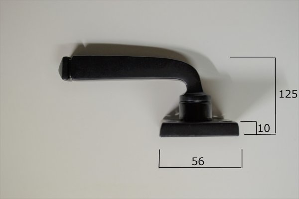 画像4: ブラックアイアン　レバーハンドル　空錠　錠前　ロートアイアン　SH6000　ラッチ付きSHTB001 3" (4)