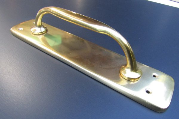 画像2: 真鍮座付ドアハンドル　SH2006PB (2)