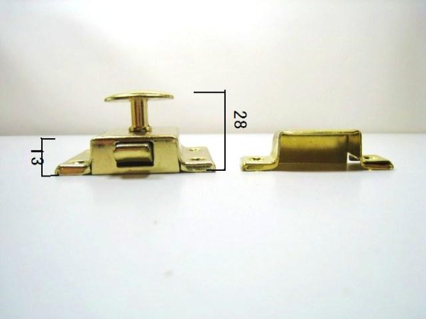 画像3: カップボードラッチ　金色　バネ付ラッチ C43005BP [A0111] (3)