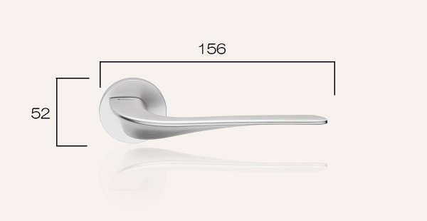 画像2: LINEA CALI 「Wind」 レバーハンドル　 サテンクローム  (2)