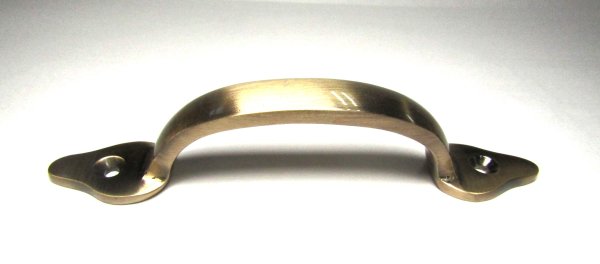 画像2: 真鍮製　キャビネット　取っ手　スペード　ブロンズ (2)