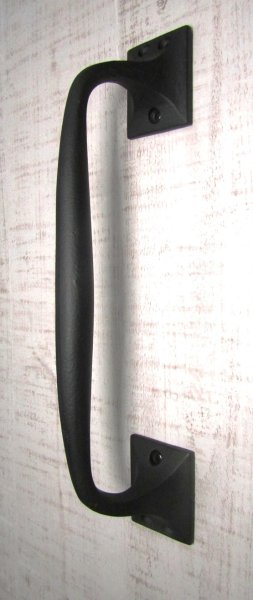 画像1: ロートアイアン　ドア用取っ手　ブラックハンドル (1)
