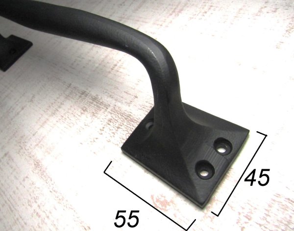 画像5: ロートアイアン　ドア用取っ手　ブラックハンドル (5)