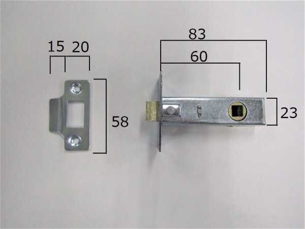 画像4: 真鍮　レバーハンドル空錠 　SH162JBA　ラッチ付 SHTB001 3" (4)