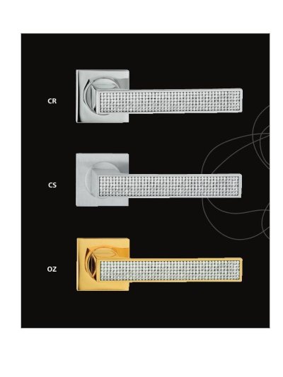 画像1: スワロスキー社製　クリスタル　レバーハンドル空錠　ZEN MESH　