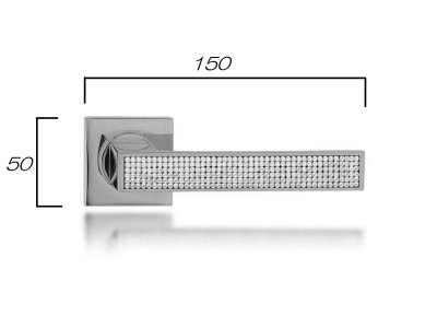 画像3: スワロスキー社製　クリスタル　レバーハンドル空錠　ZEN MESH　